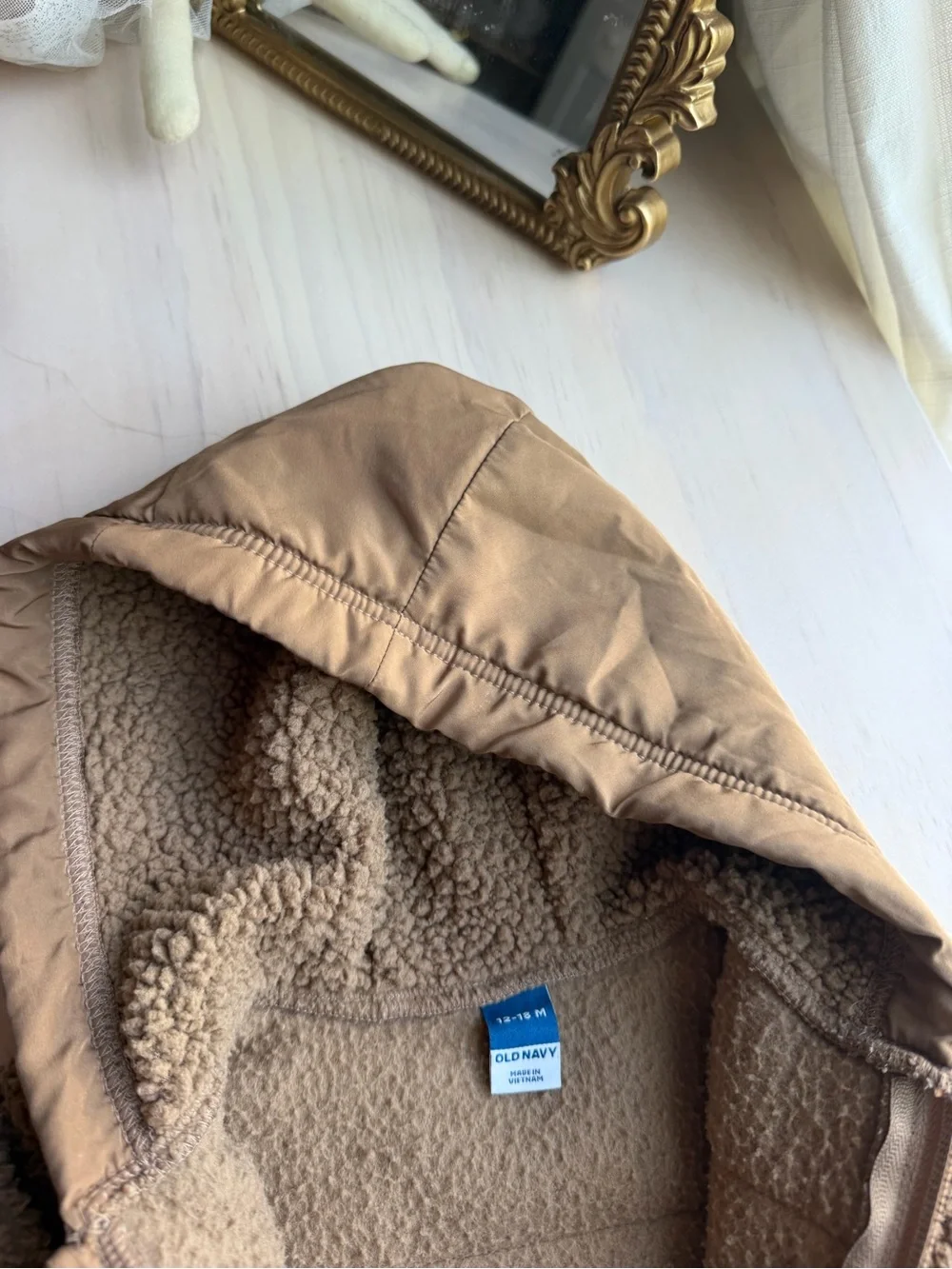 Old Navy Unisex Sherpa Hybrid Hooded One-Piece for Baby